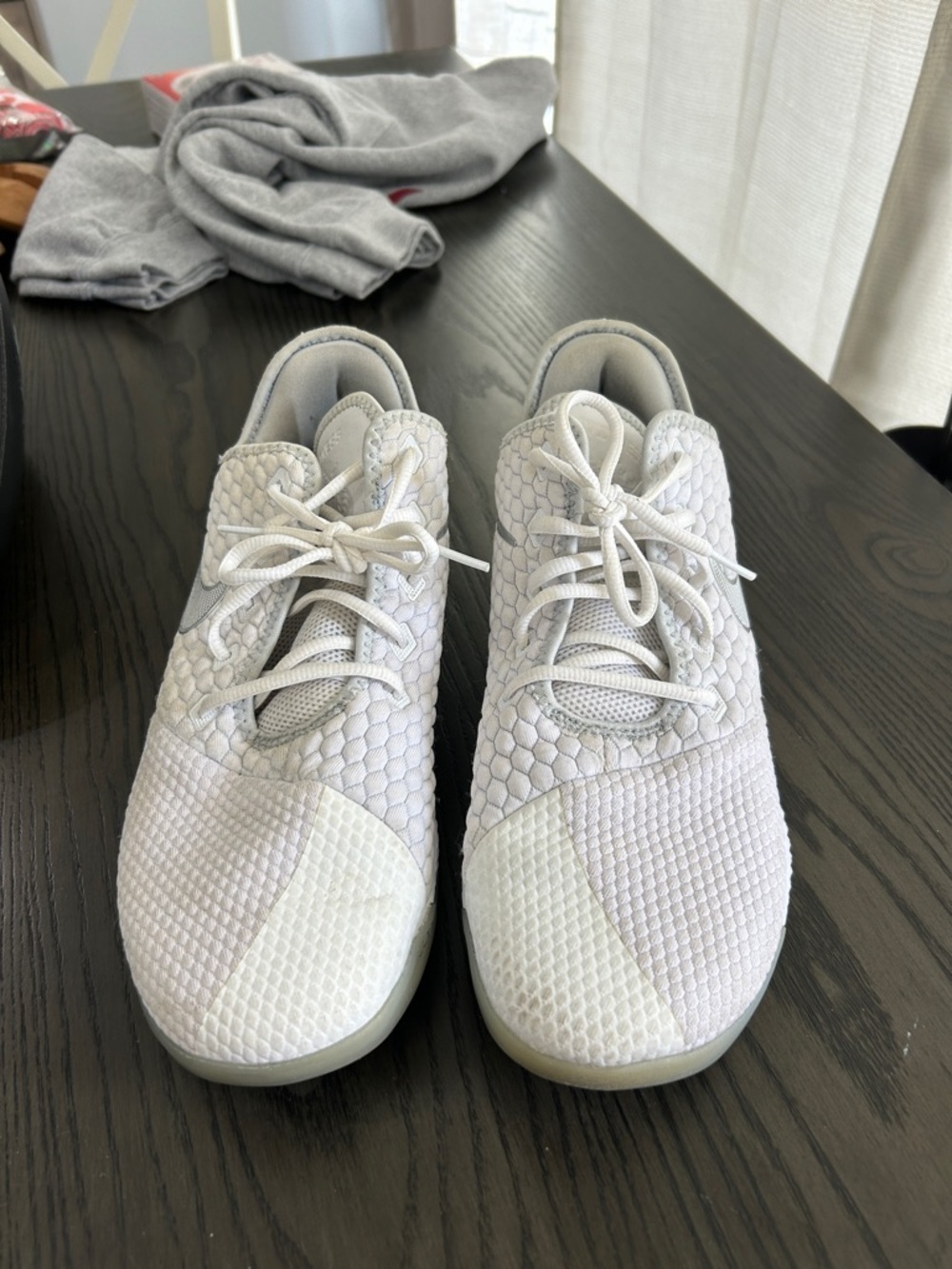 Nike Men's Athletic Sneakers in White and Light Gray